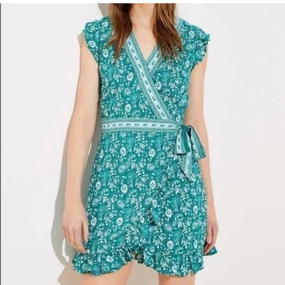 NWT LOFT paisley skirt romper size 2